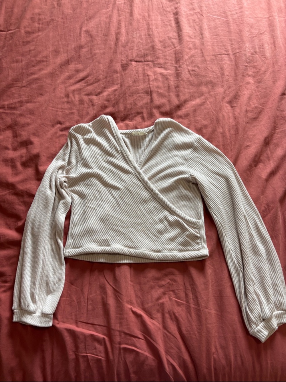 Cropped V light knit